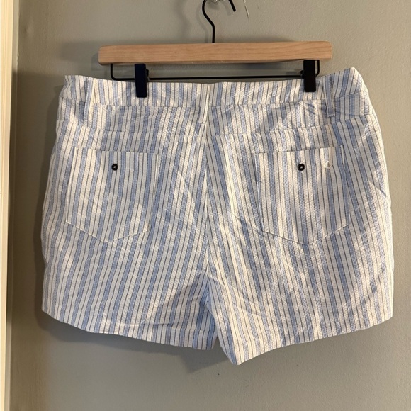 Sperry Blue and White Bermuda Shorts with Pinstripes - Picture 2 of 7